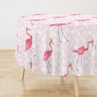 Pink flamingo Queen tropical summer time