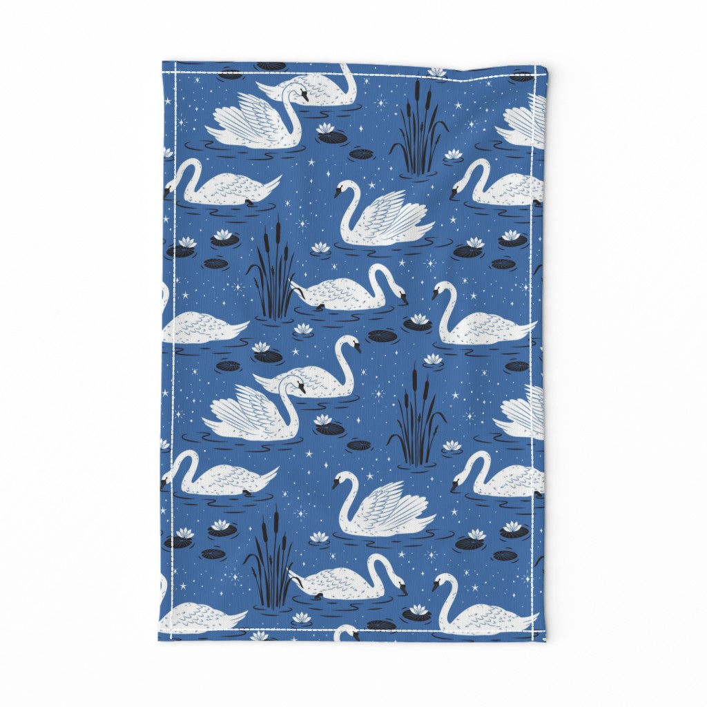 Summer Swan - blue - large scale