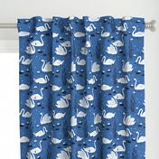 Summer Swan - blue - large scale