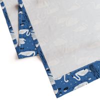 Summer Swan - blue - large scale