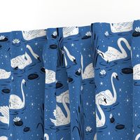 Summer Swan - blue - large scale