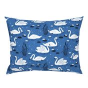 Summer Swan - blue - large scale