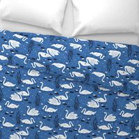 Summer Swan - blue - large scale