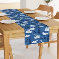 Summer Swan - blue - large scale