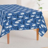 Summer Swan - blue - large scale