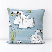 Sketched Swans -Large