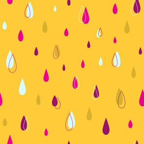 Rain Drops on Yellow // Med