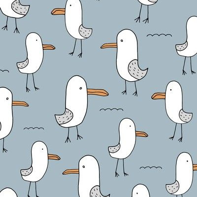 Seamless Pattern With Seagulls On A Pink Background Sea Gull Wallpaper  Print Wrapping Paper Modern Textile Design Banner Poster Vector  Illustration Royalty Free SVG Cliparts Vectors And Stock Illustration  Image 150979274
