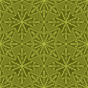 Olive green snowflakes lace Wallpaper