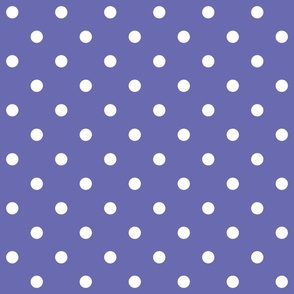 Very Peri white polka dots