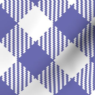 Very Peri gingham diagonal check