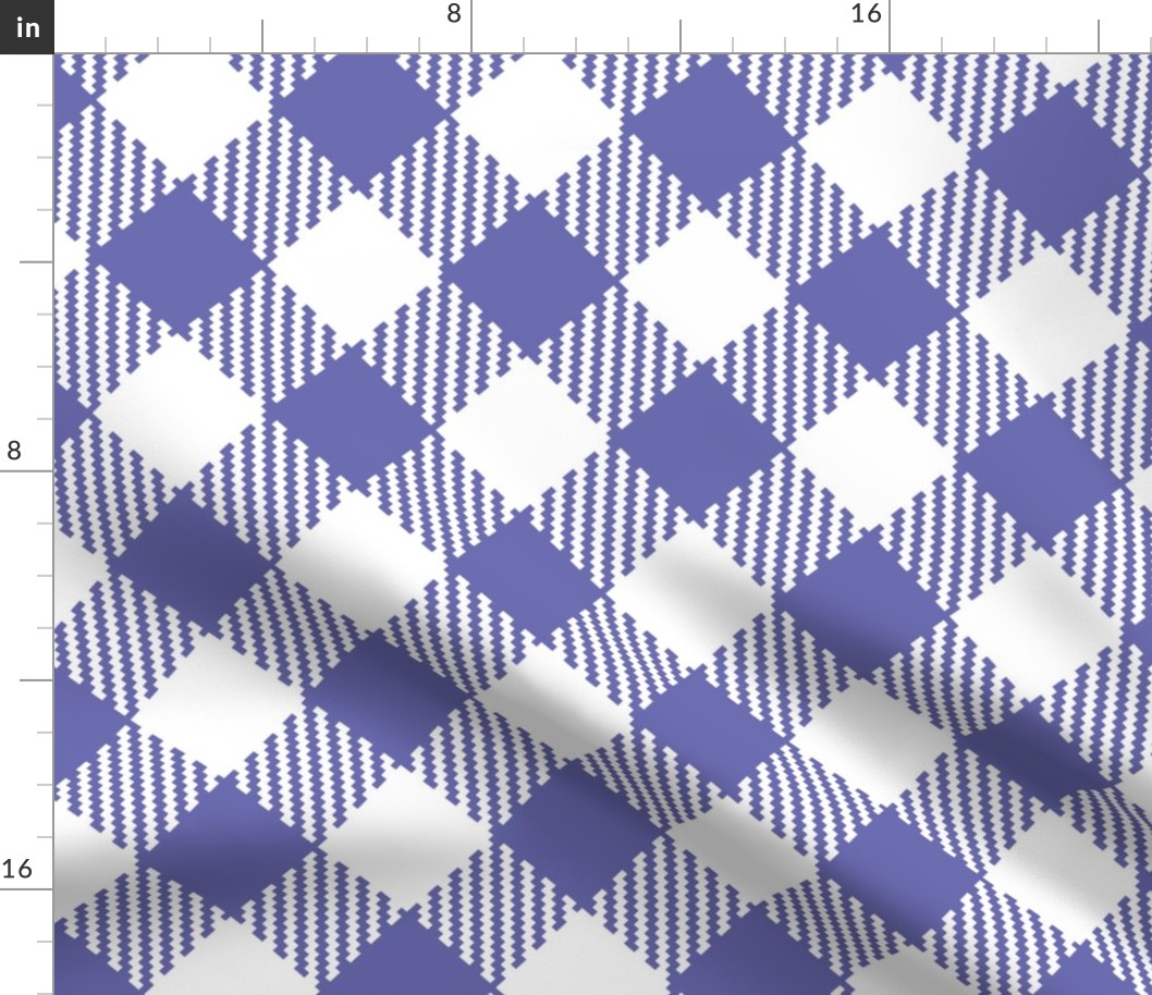 Very Peri gingham diagonal check