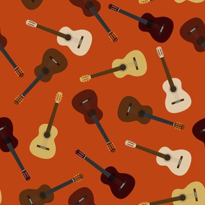 Orange Guitar // Guitars Print