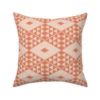 Heron, Diamond Zig Zag - Red, Peach