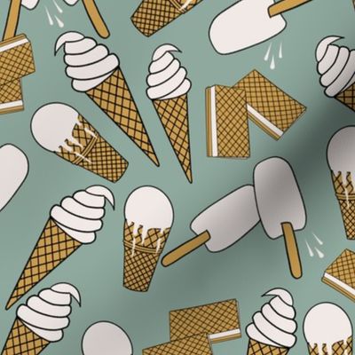 Ice cream for everyone. sage green