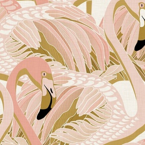 golden flamingo linen really large