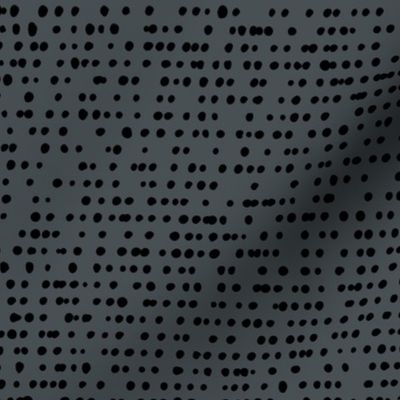 All dots in a row boho dna spots minimal Scandinavian abstract animal print cool blue night black