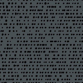 All dots in a row boho dna spots minimal Scandinavian abstract animal print cool blue night black