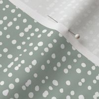 All dots in a row boho dna spots minimal Scandinavian abstract animal print soft sage green white