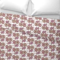 Floral Frenzy - Retro - Dusky Pink & Tan