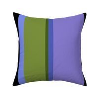 Stripes Coordinate Large | Purple Black Periwinkle  Lavender Green • Black