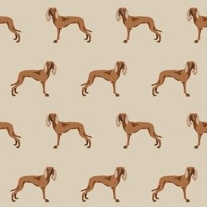 saluki fabric - dog breed simple design -tan