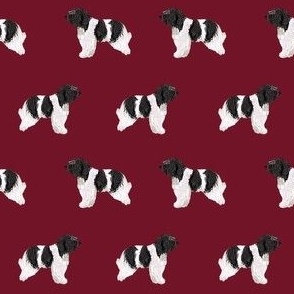 schapendoes simple fabric - dog breed design - burgundy