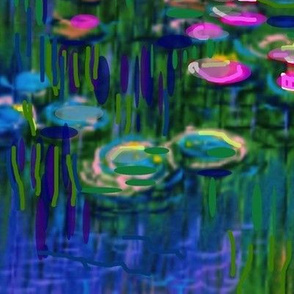 Monet Pink Water Lilies