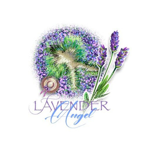 10" Square Lavender Angel w/Text 