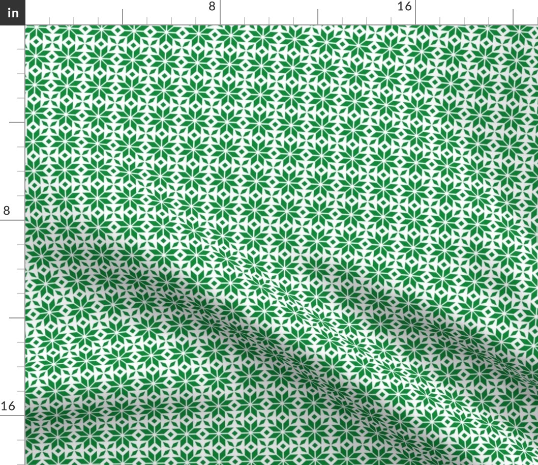Green Snowflake  Pattern