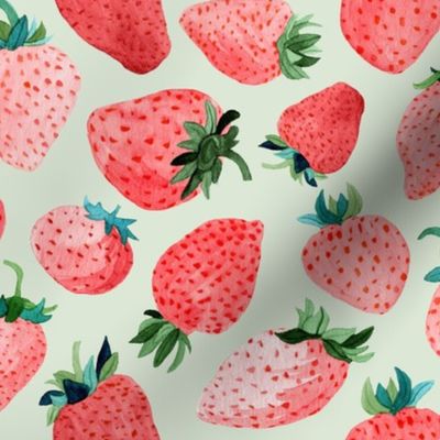 Sage Strawberries by Angel Gerardo - Large Scale