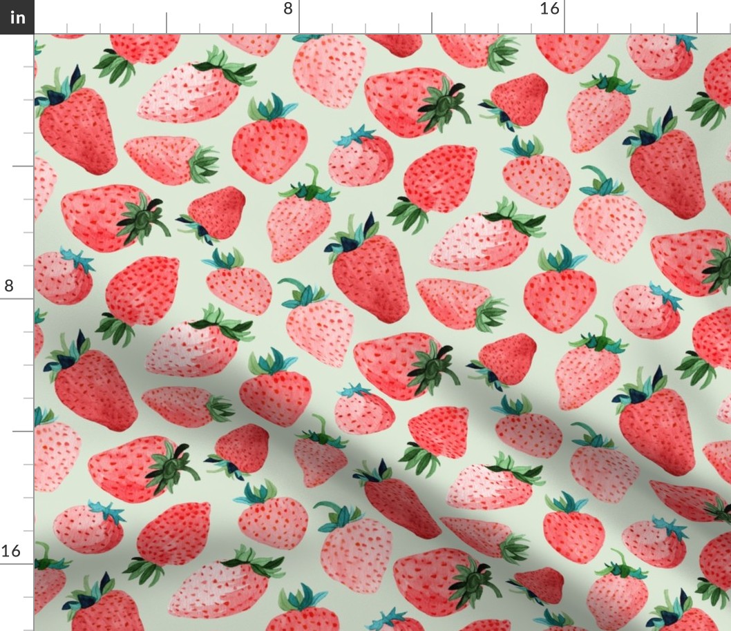 Sage Strawberries by Angel Gerardo - Large Scale