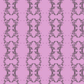 Rose clusters - grey on pink