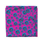 Flower Power - Hot Pink / Aqua