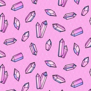 Crystals most mystical, pink bubblegum diamonds