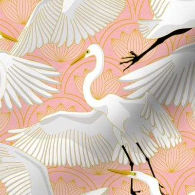 Herons Art Deco-Rose Quartz
