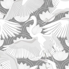 Herons Art Deco-Gray