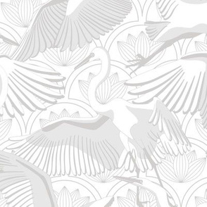 Herons Art Deco-Gray Lines