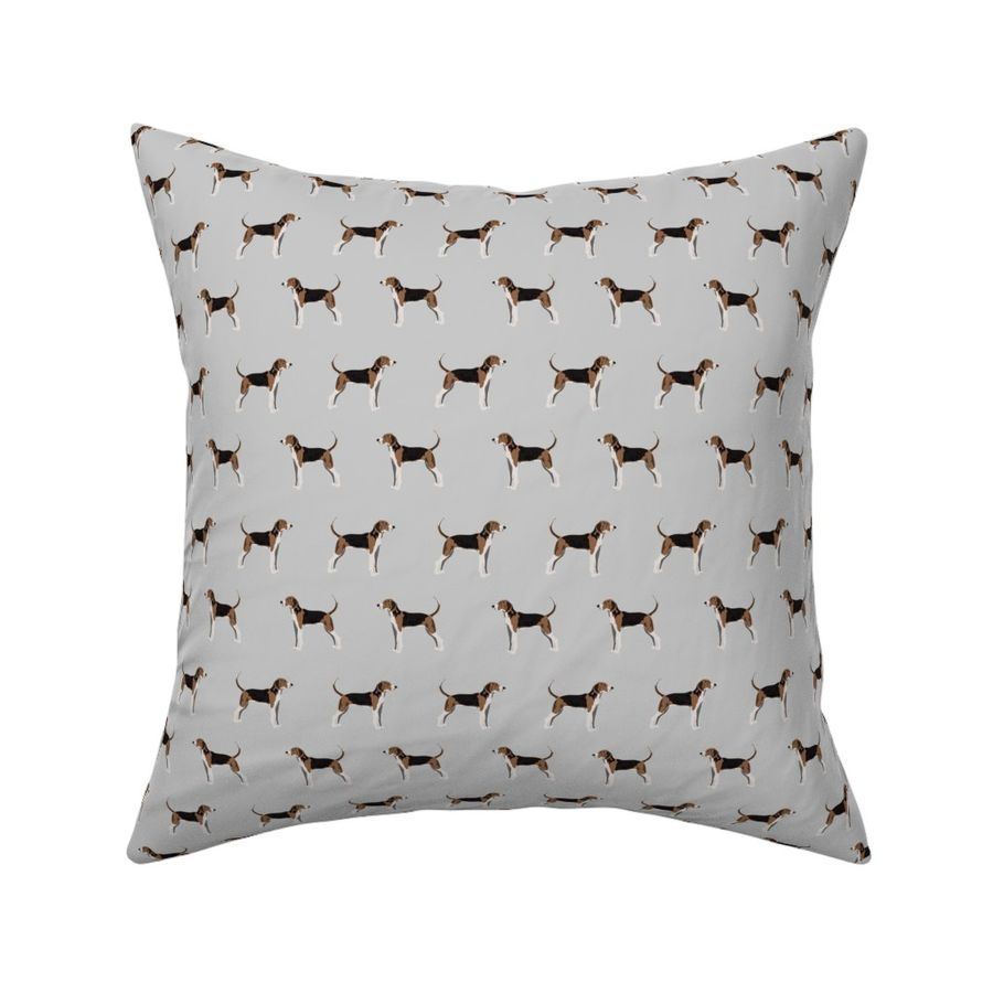 treeing walker coonhound fabric - dog simple design - grey