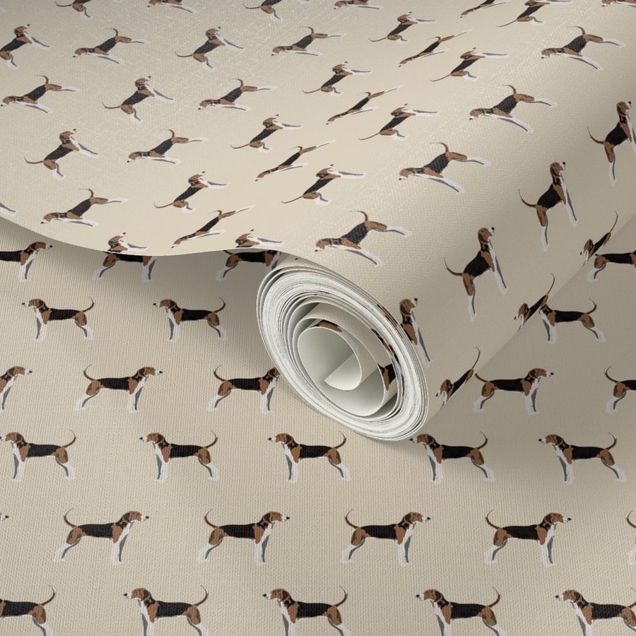 treeing walker coonhound fabric - dog simple design - tan