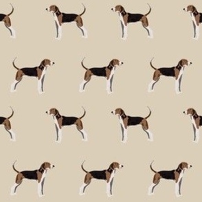 treeing walker coonhound fabric - dog simple design - tan