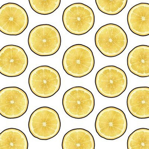 Lemon Slices on White, Large