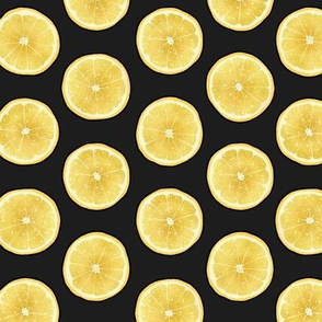 Lemon Slices on Charcoal, Large