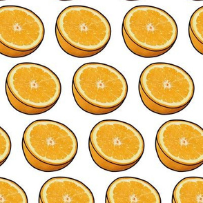 Orange Citrus Oranges on White, Large