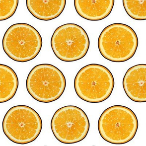 Orange Slices on White, Large