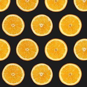 Orange Slices on Charcoal, Large