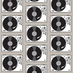 large turntables on linen