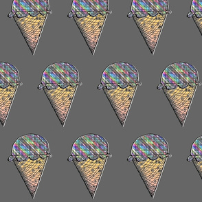 retro rainbow cone