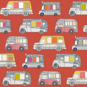 ice cream trucks red small