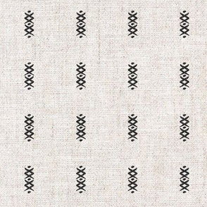 cross dash - mudcloth stripes -  natural - LAD20